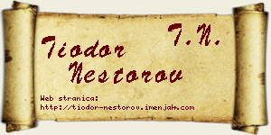 Tiodor Nestorov vizit kartica